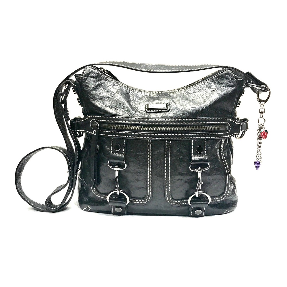 The Sak crossbody black leather handbag